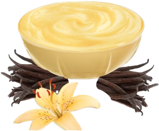 Vanilla Custardwith Vanilla Beansand Flower