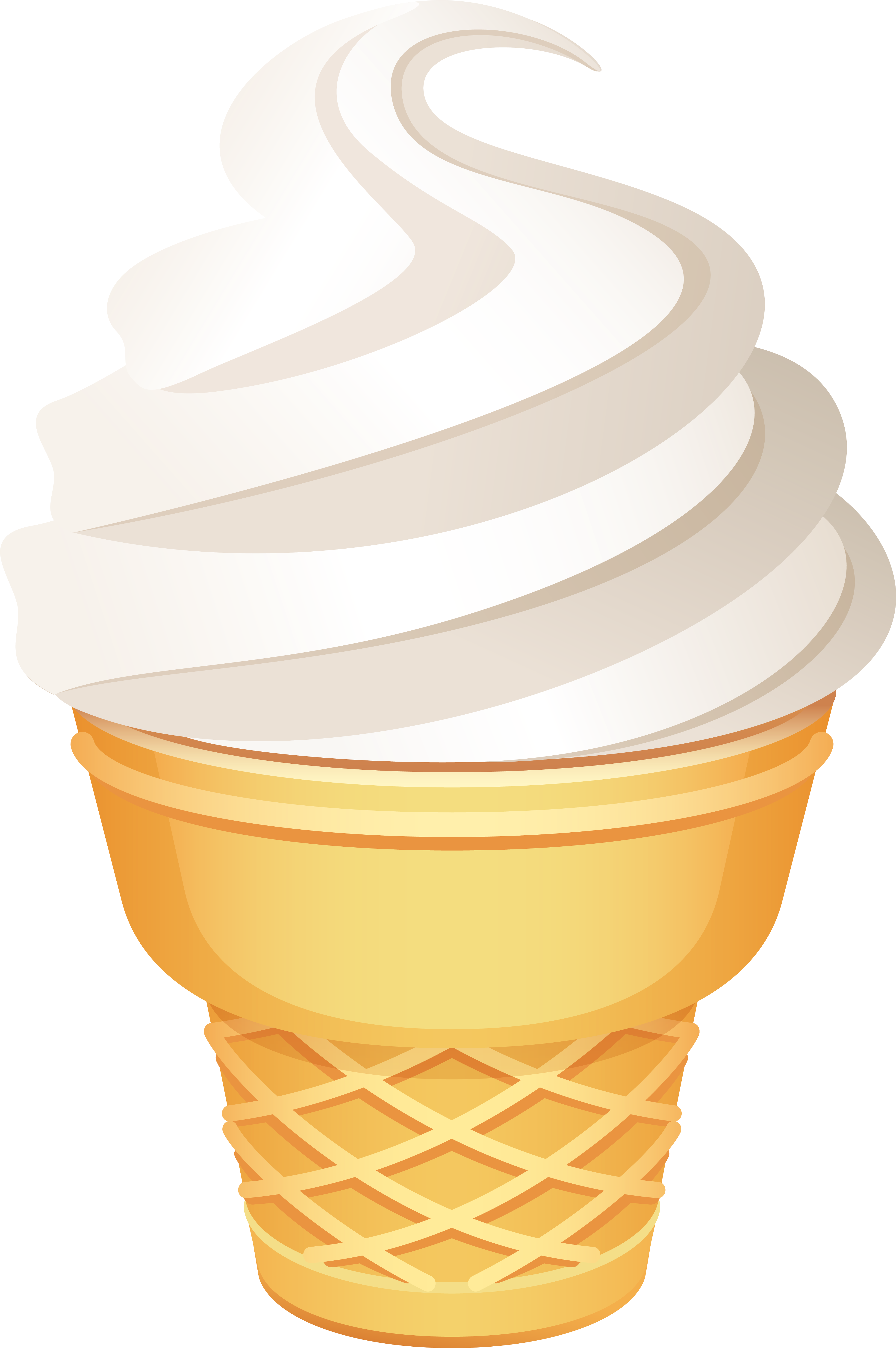 Vanilla Ice Cream Cone Graphic