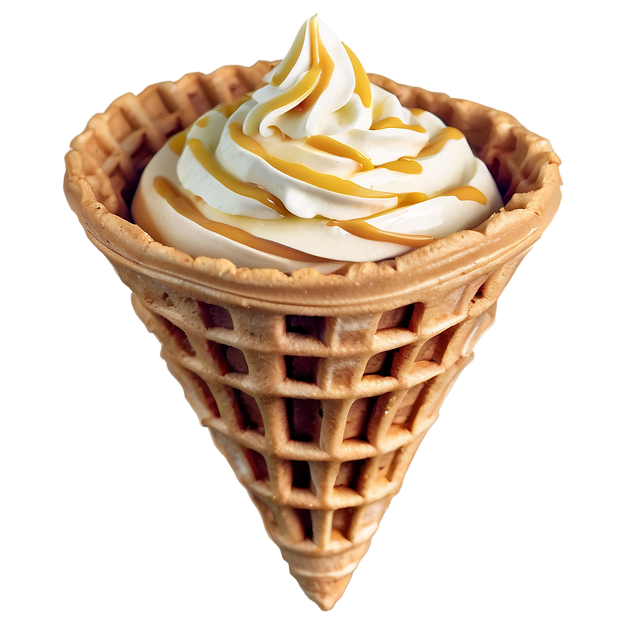 Vanilla Waffle Cone Png 06282024