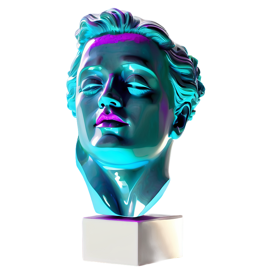 Vaporwave Statue Art Png 64