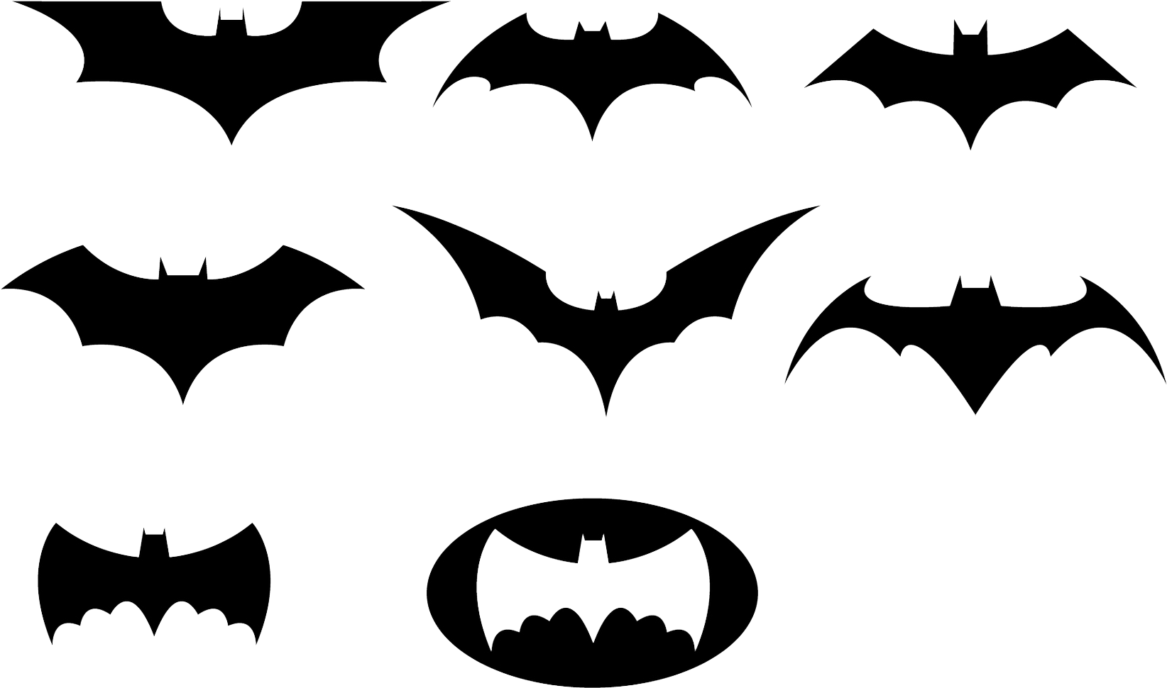 Variationsof Batman Logos