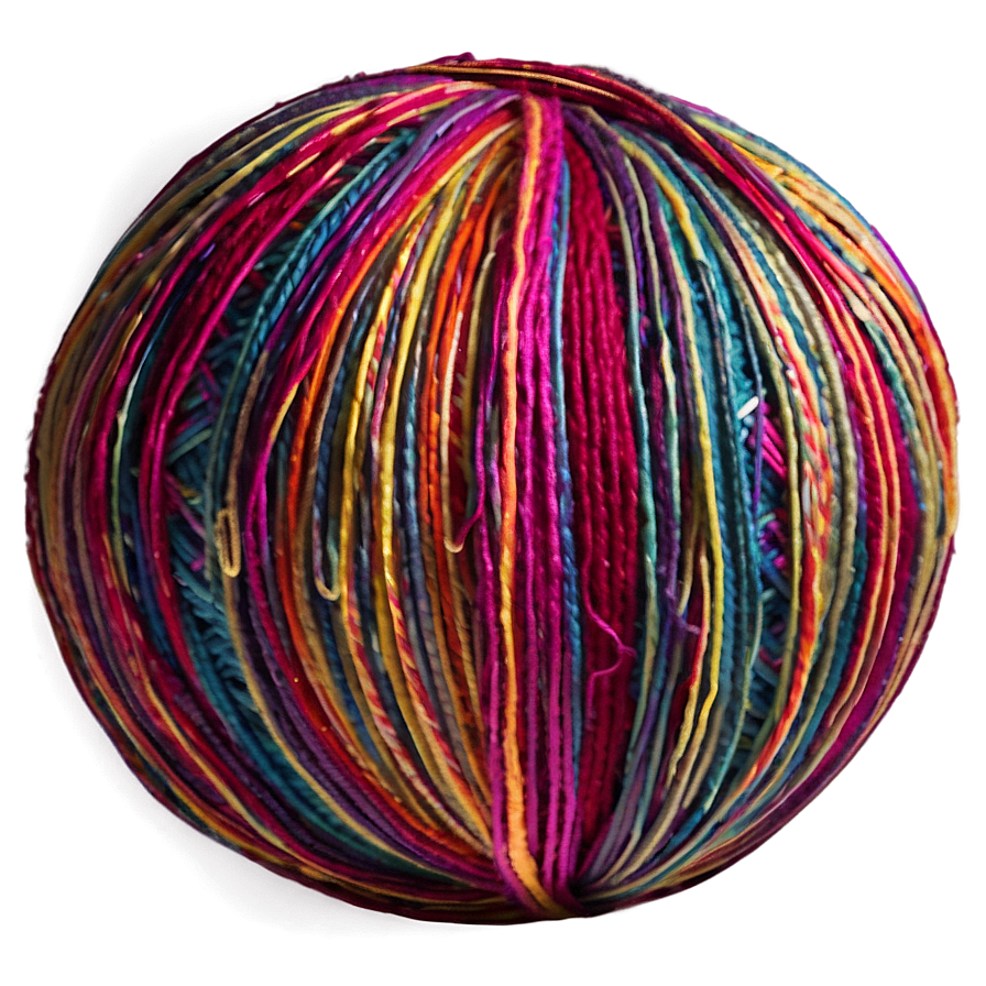 Variegated Yarn Ball Png 06212024