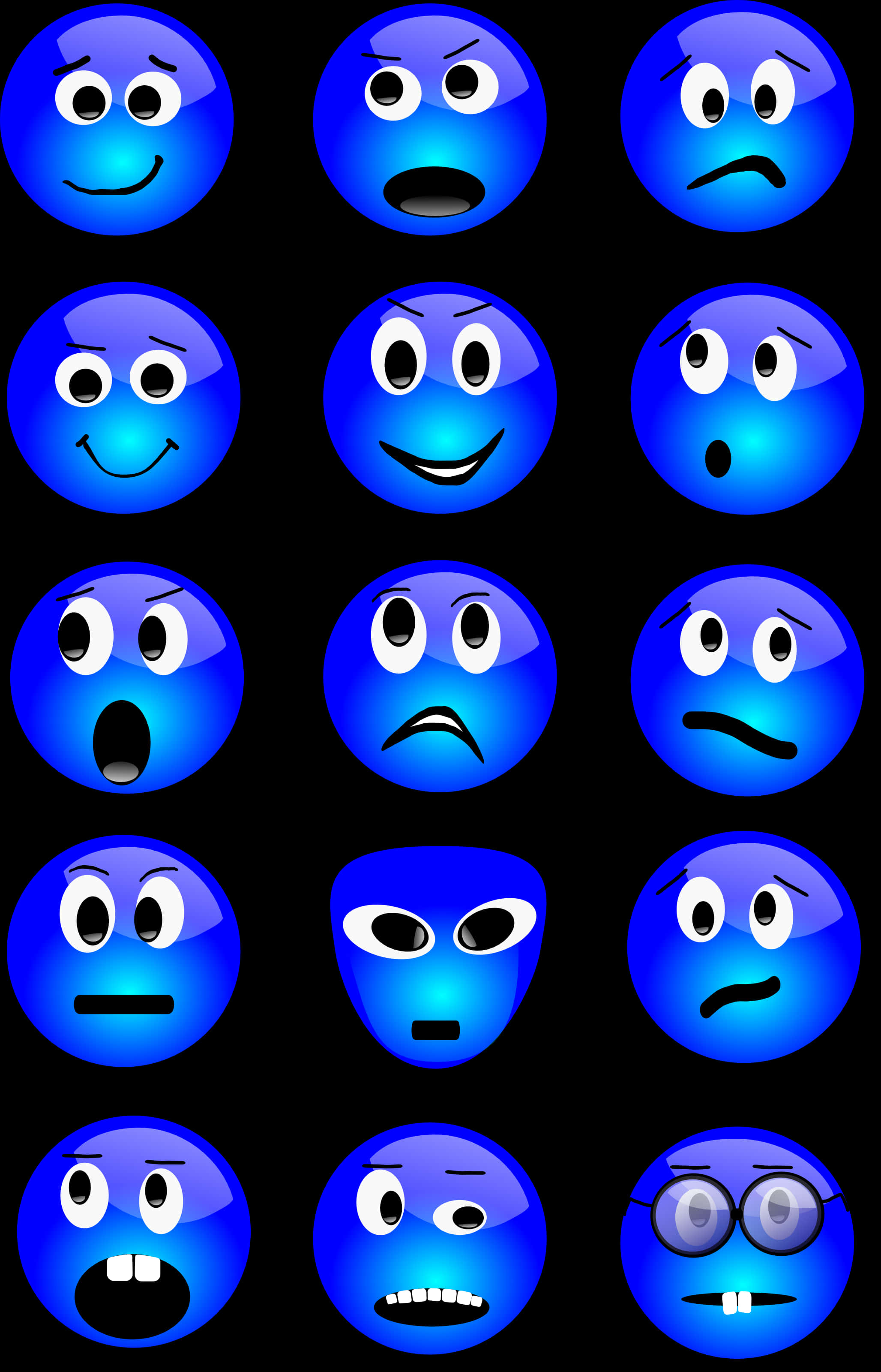 Varietyof Blue Emoji Expressions.jpg