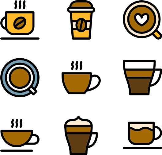 Varietyof Coffee Cups Icons