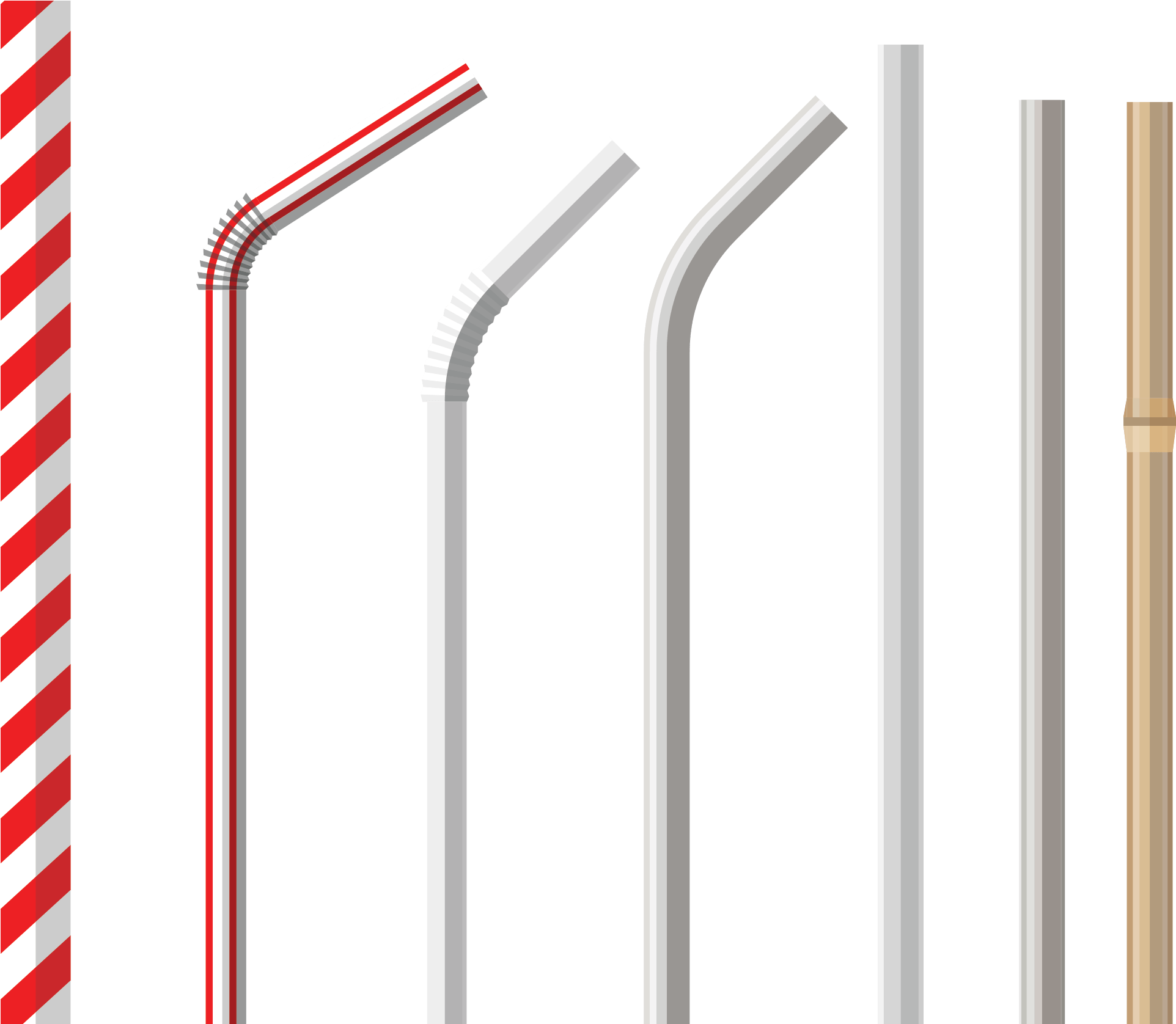 Varietyof Drinking Straws