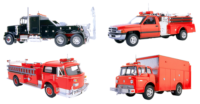 Varietyof Fire Trucks