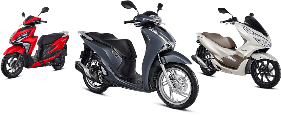 Varietyof Honda Scooters