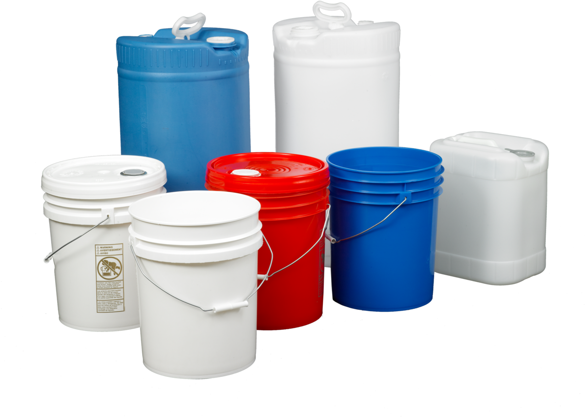 Varietyof Plastic Bucketsand Containers