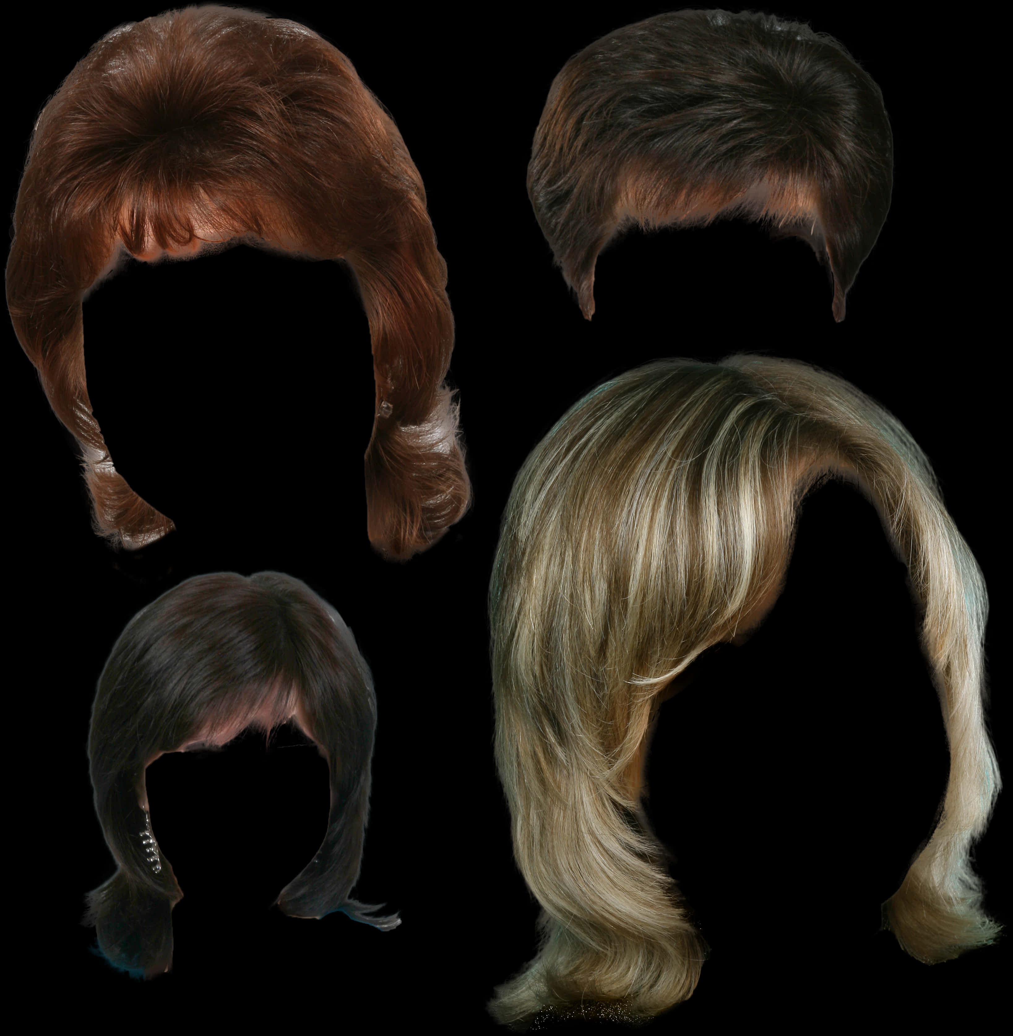 Varietyof Wigs Display