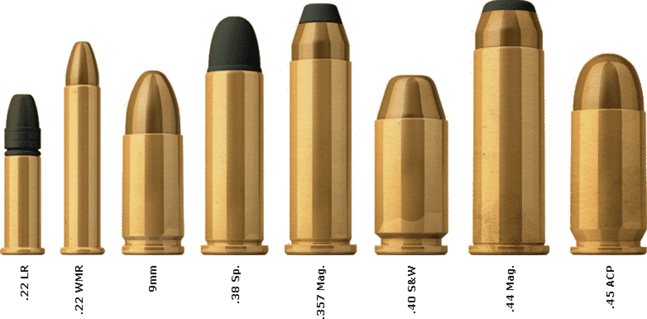 Various Caliber Bullets Comparison