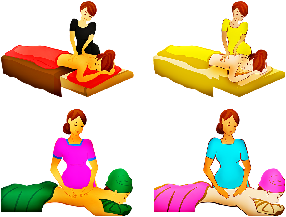 Various Massage Techniques Illustration