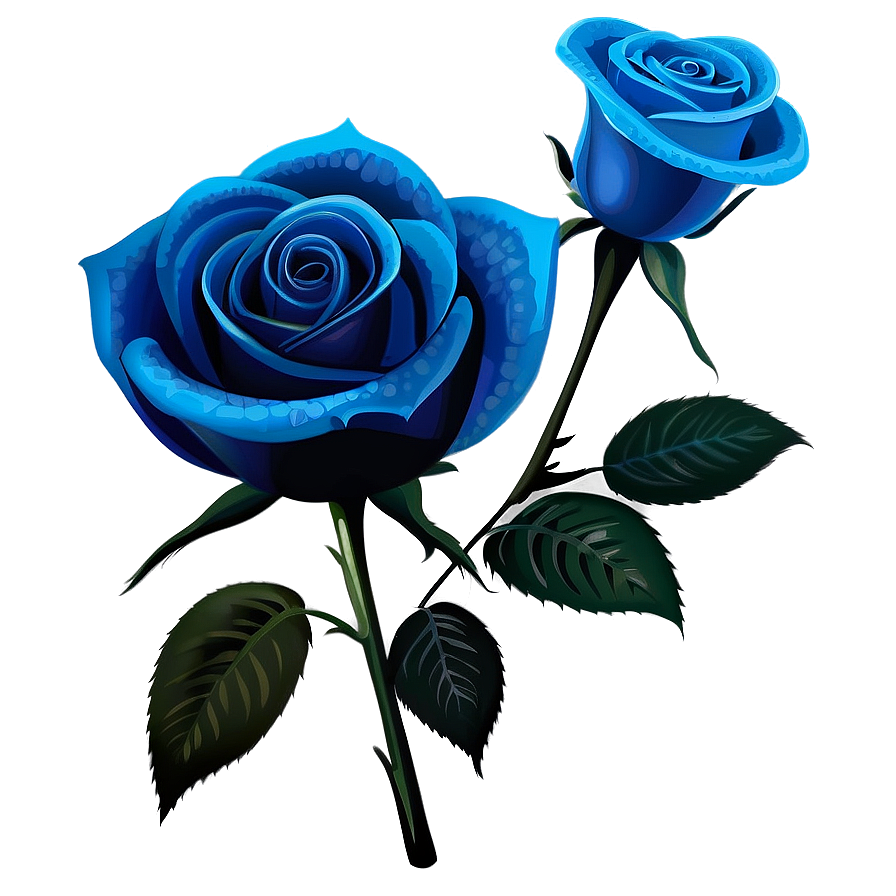 Vector Blue Rose Png Xvy67