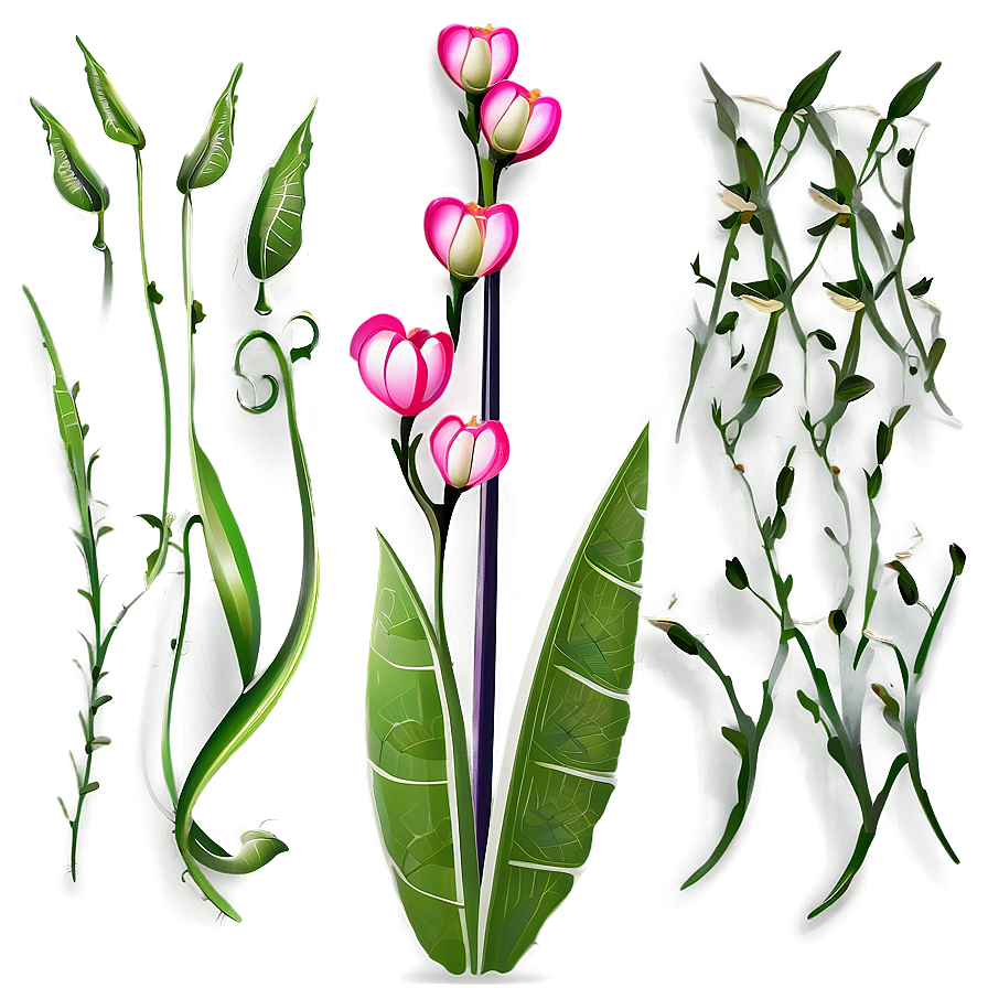 Vector Flower Stem Png Orj12