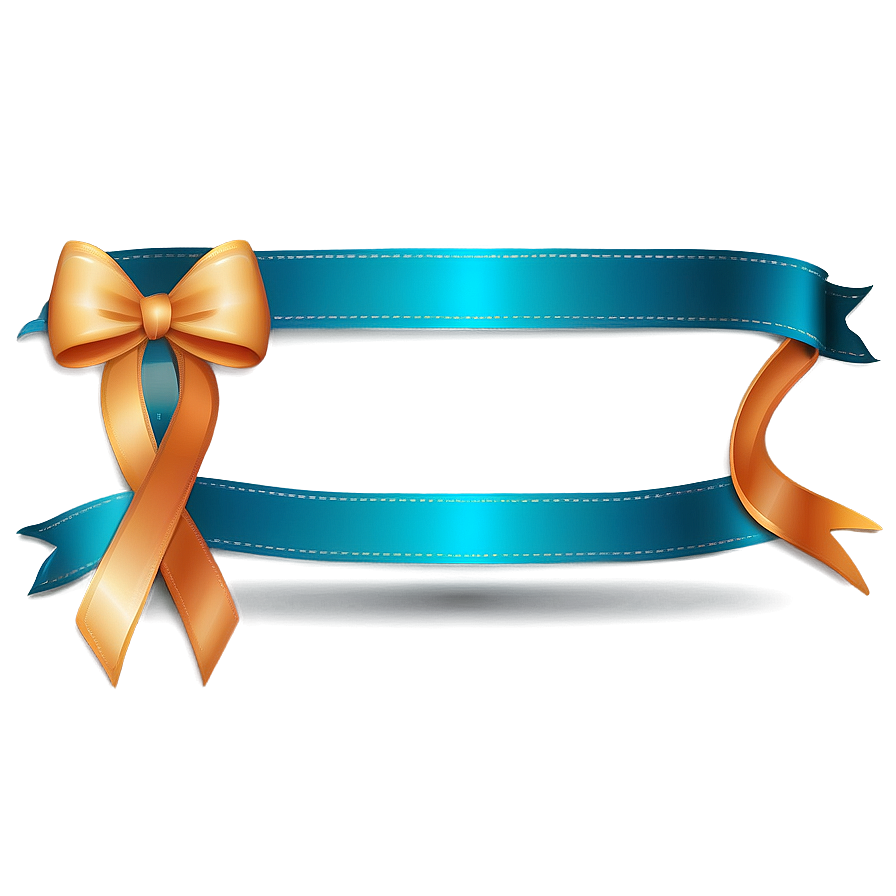 Vector Teal Ribbon Clipart Png Gkw