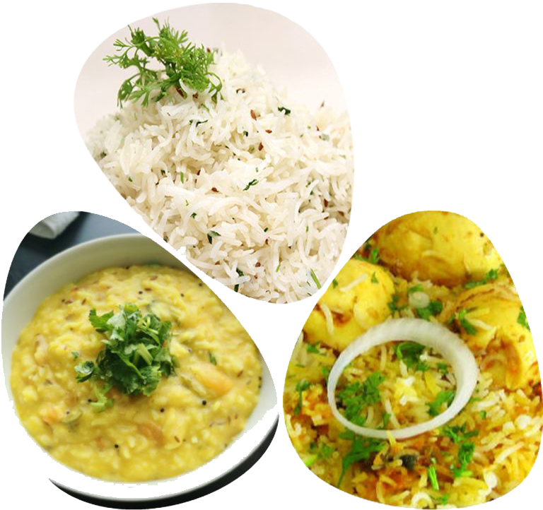 Veg Biryani Components Collage