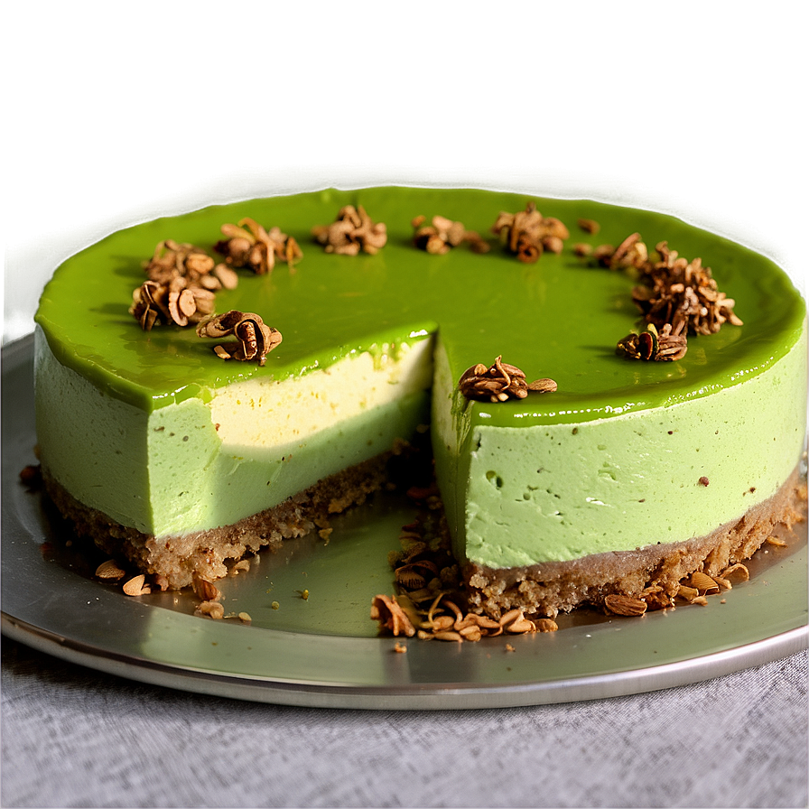 Vegan Green Tea Cheesecake Png Jnh94