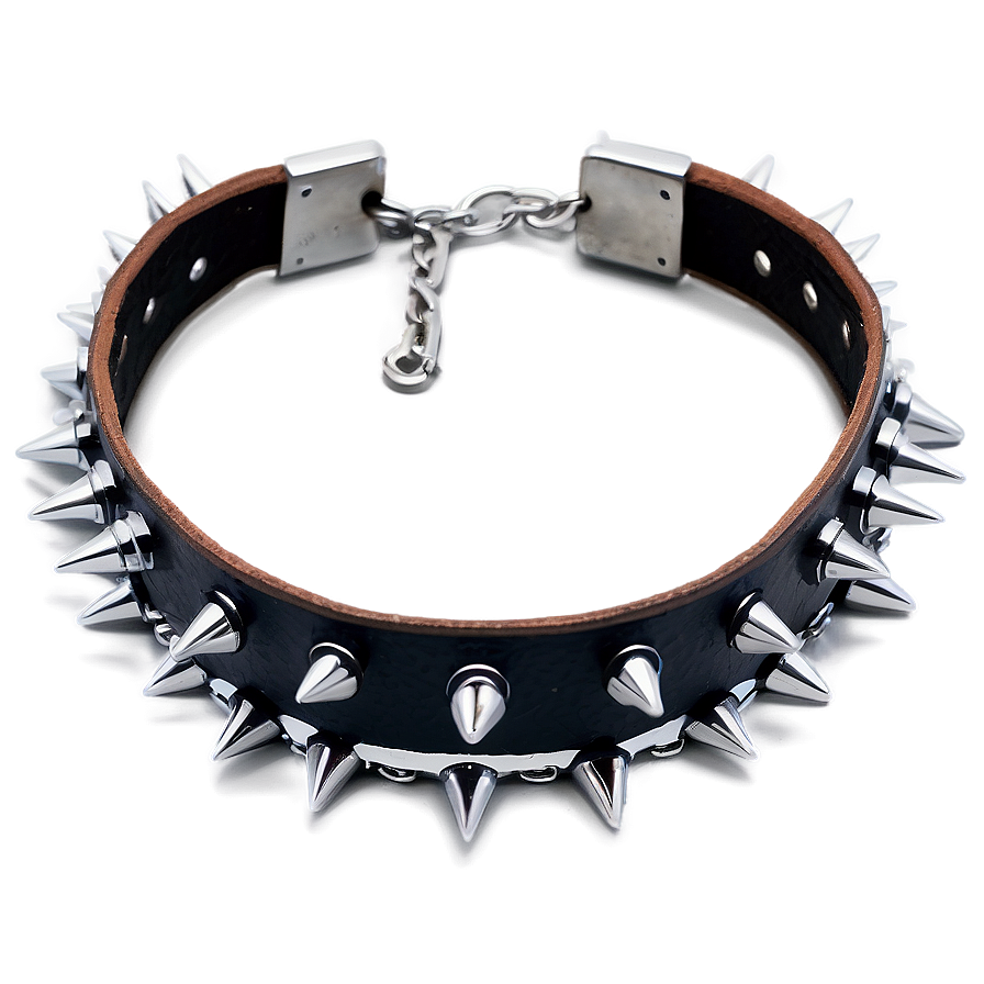 Vegan Leather Spiked Choker Png 73