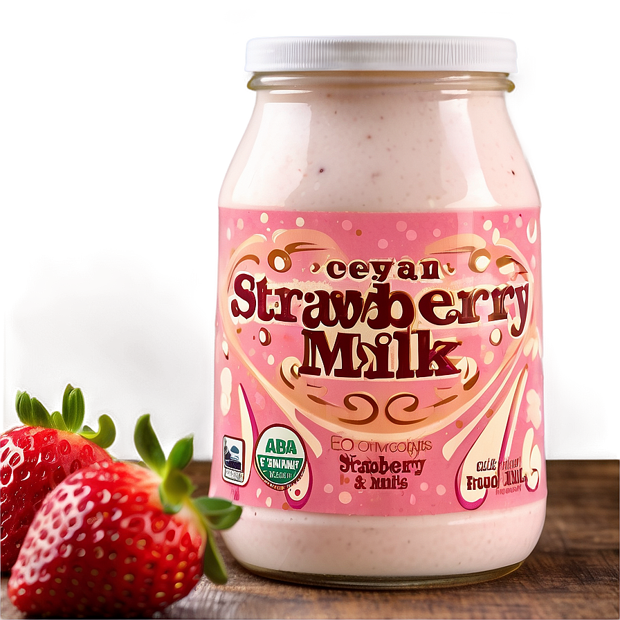 Vegan Strawberry Almond Milk Png 06252024