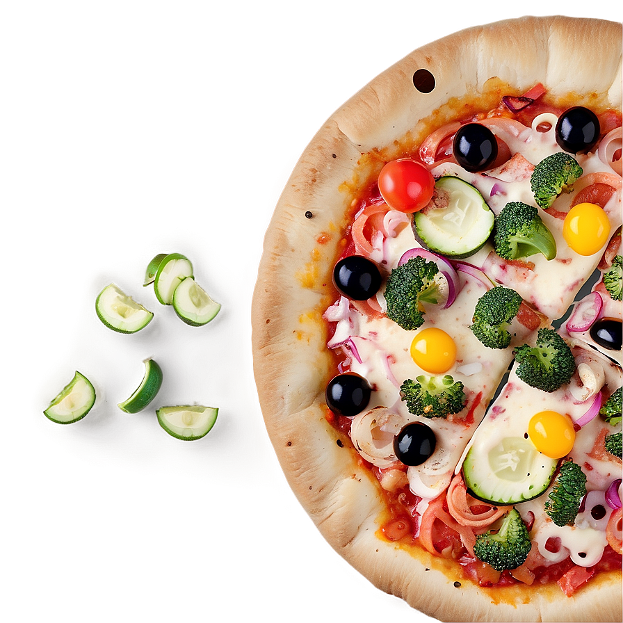 Vegetarian Pizza Delight Png Ikn