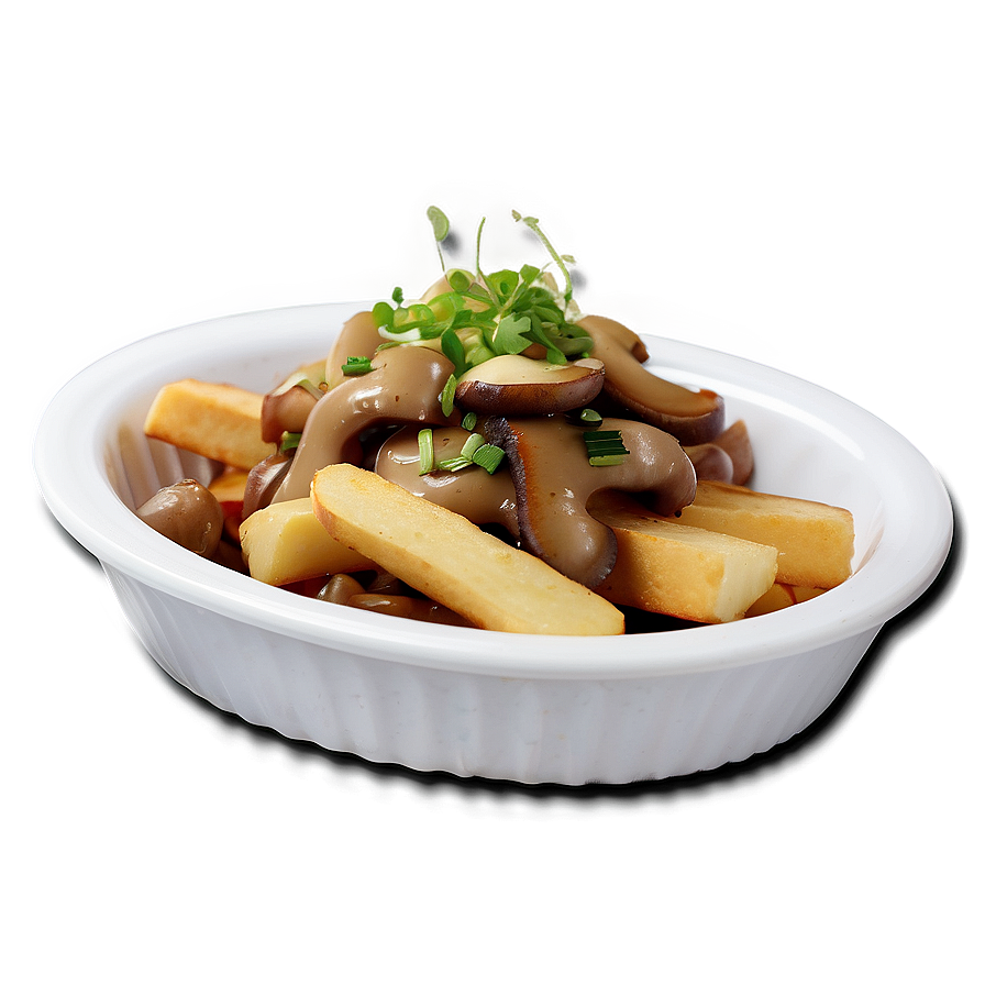 Vegetarian Poutine With Mushroom Png 54