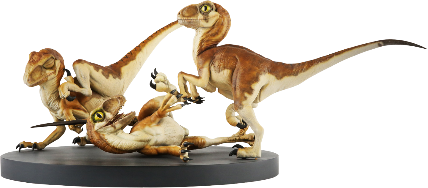 Velociraptors Statue Display