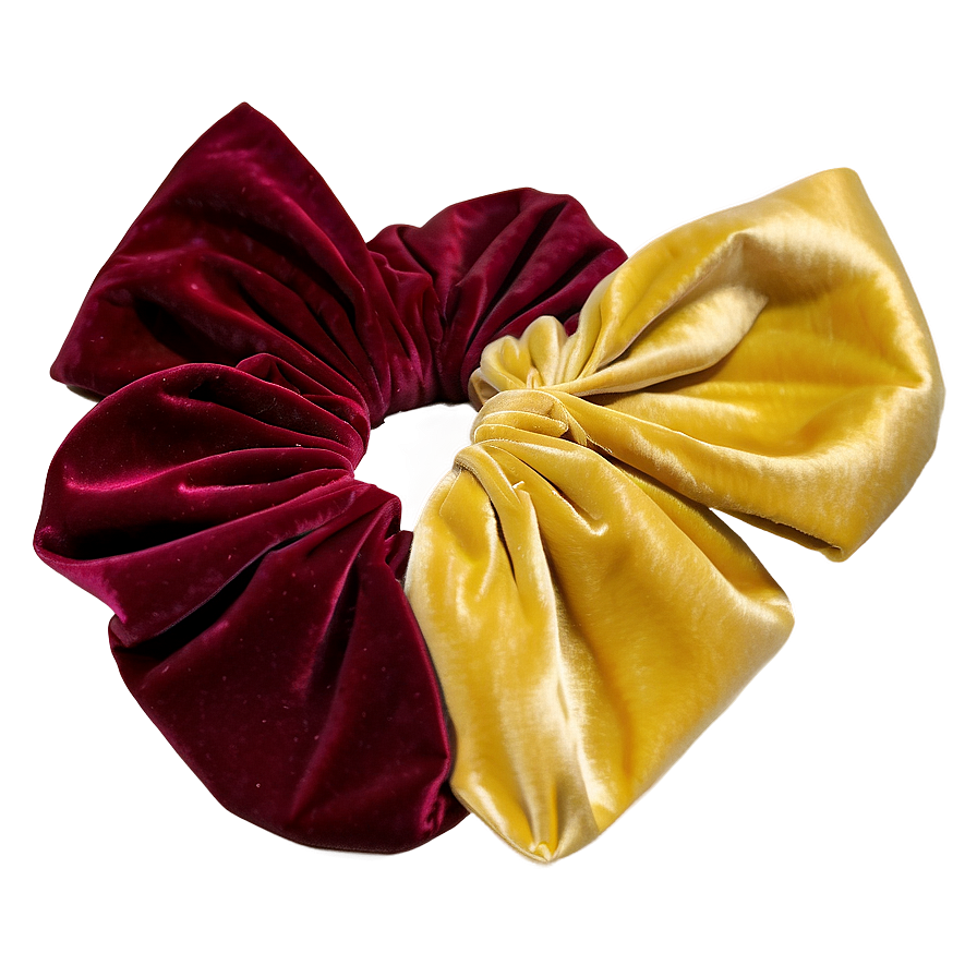 Velvet Bow Scrunchie Png 06132024