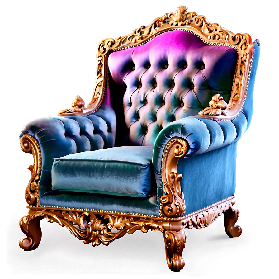 Velvet King Chair Png 57