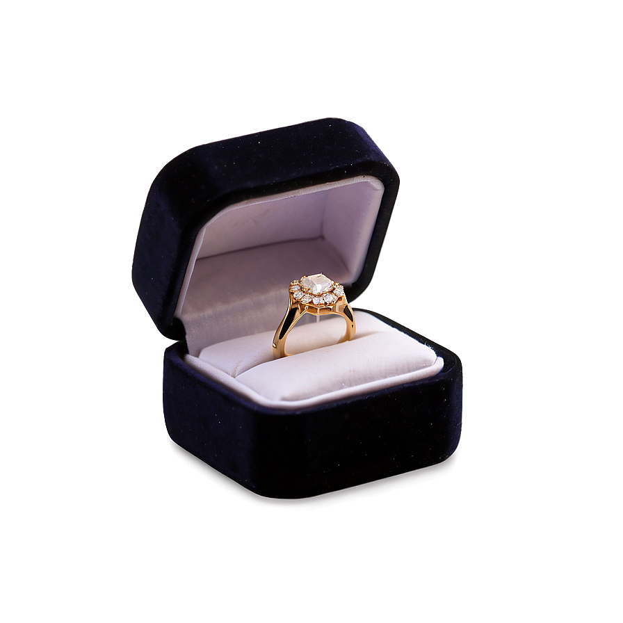 Velvet Ring Box Png Akd57