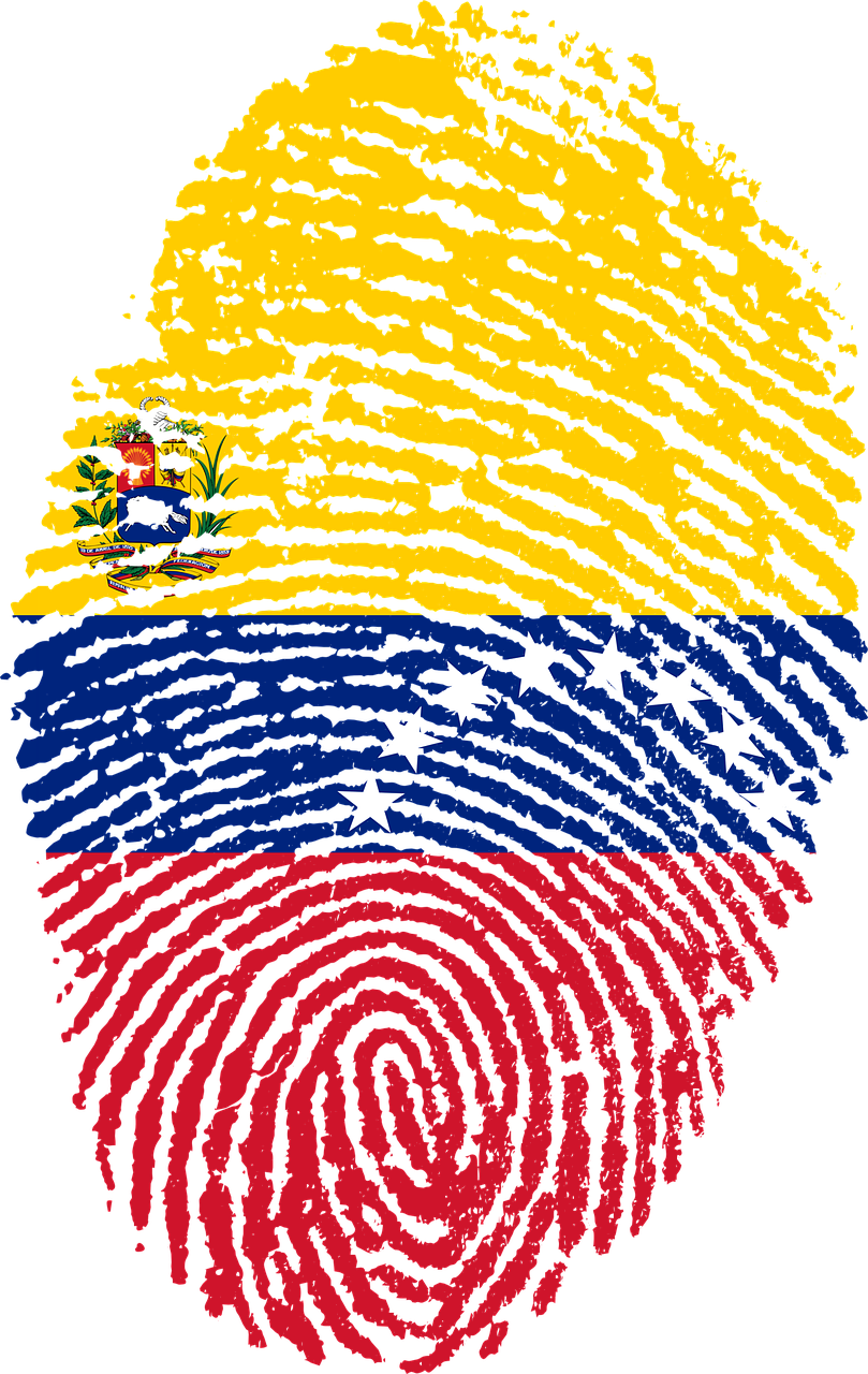 Venezuela Flag Fingerprint Art