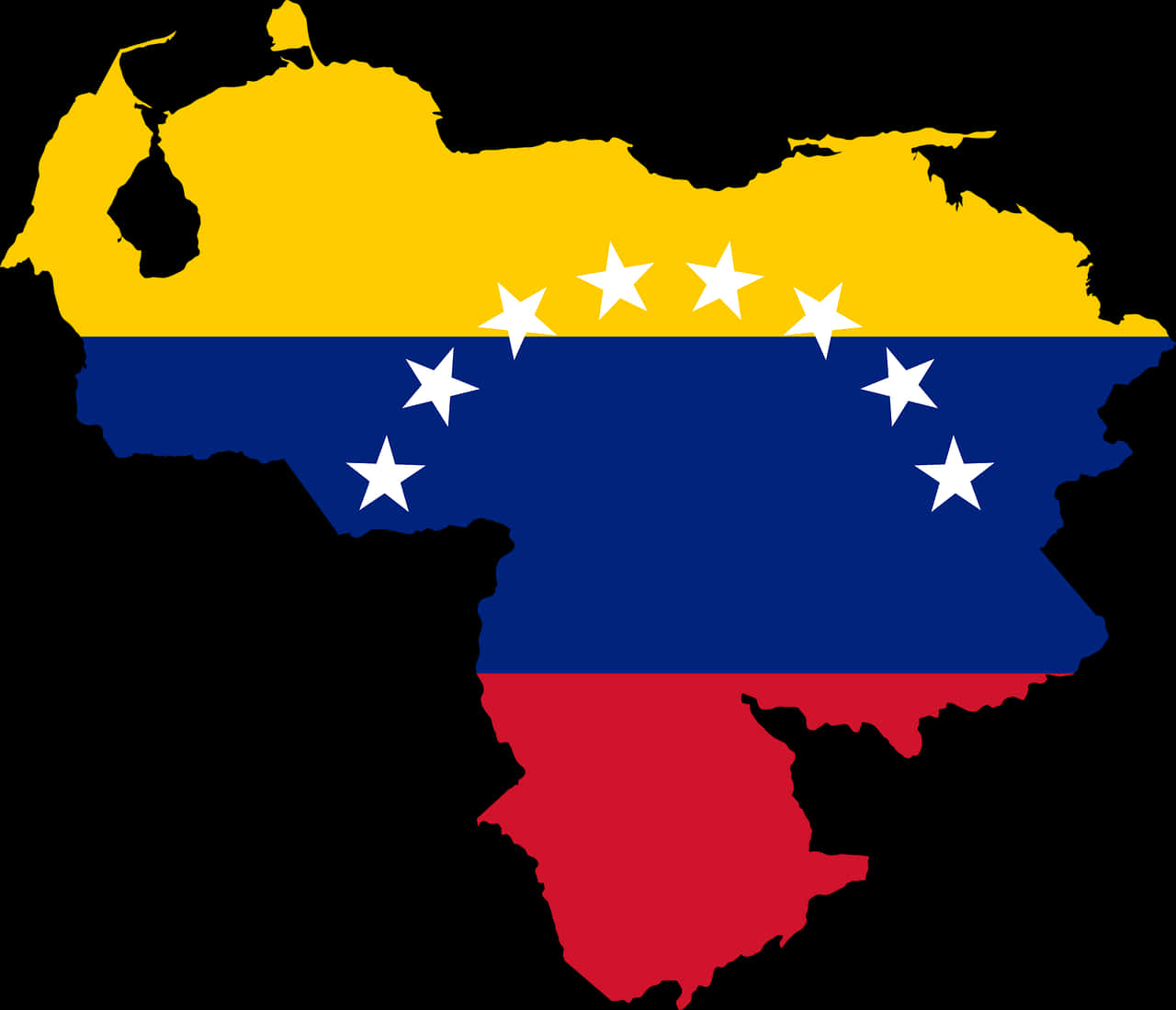 Venezuela Map Flag Graphic