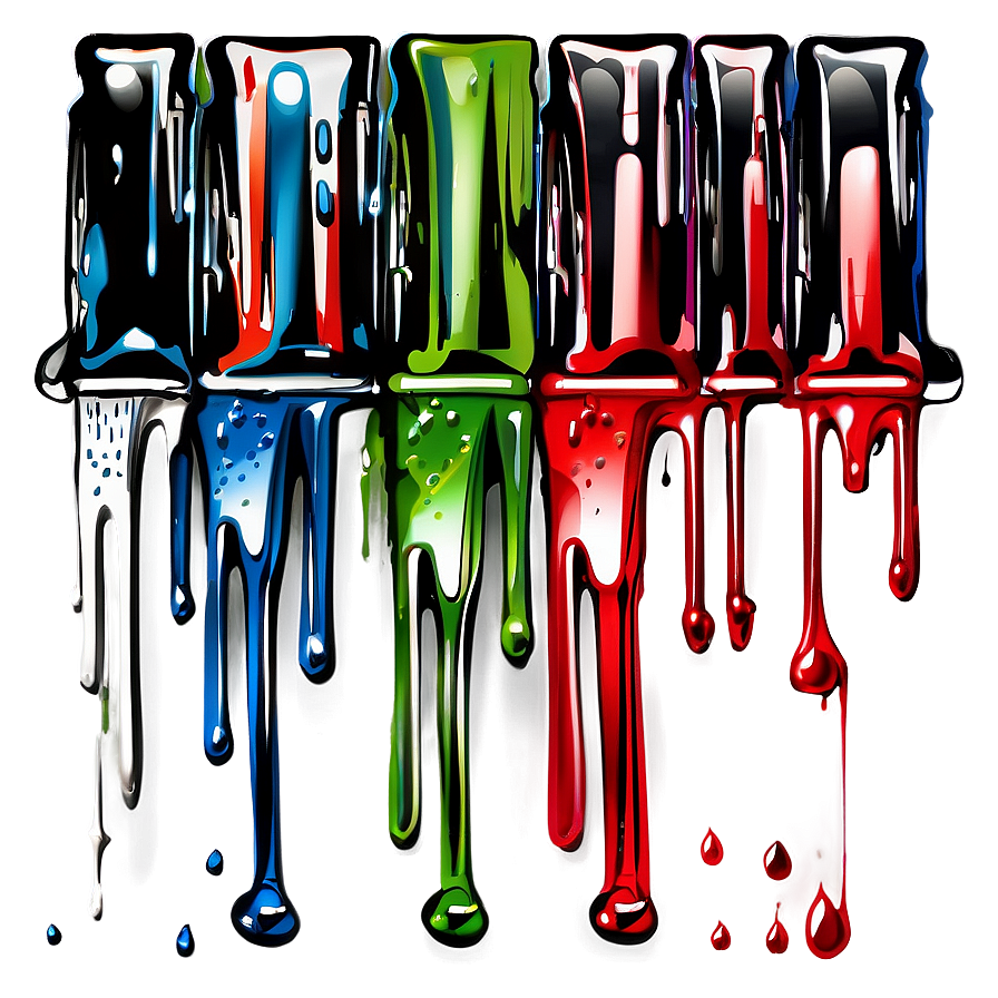 Vertical Spray Paint Drip Png 06282024