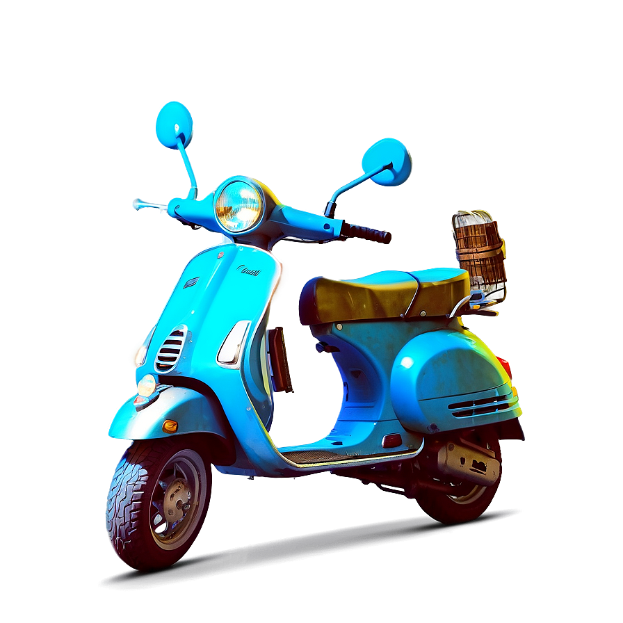 Vespa Scooter At Sunset Png 75