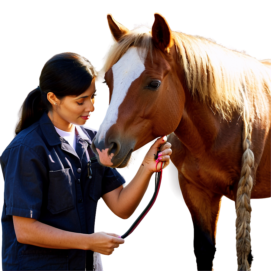 Vet Checking Horse Png 06282024