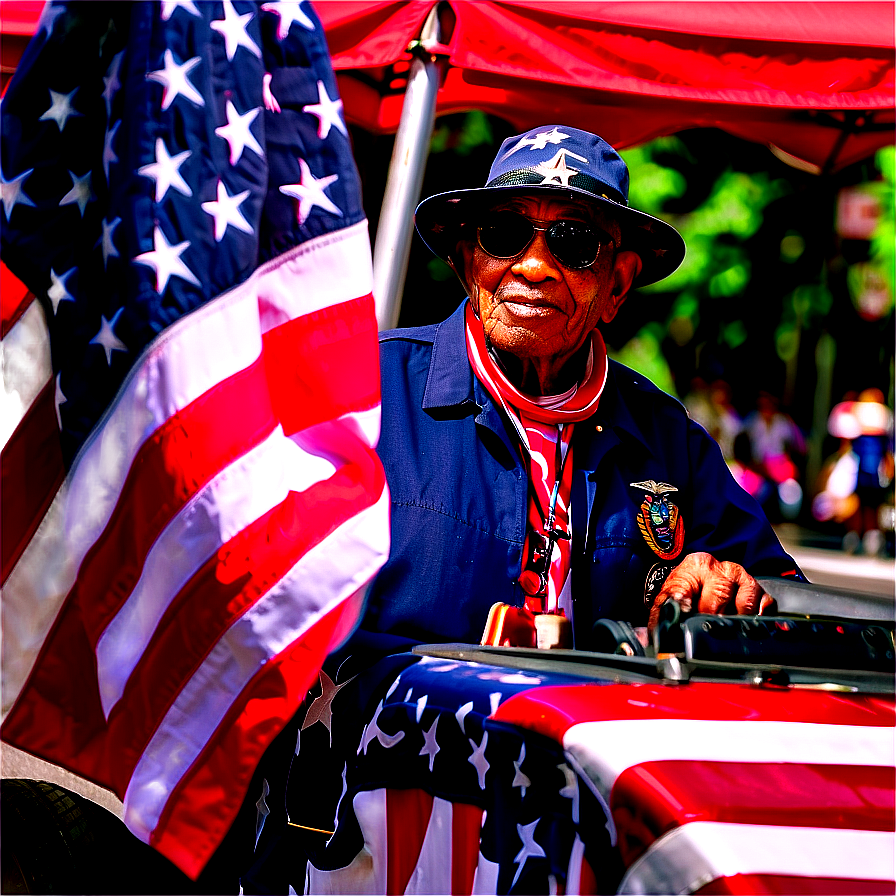 Veterans On 4th Of July Parade Png Puc