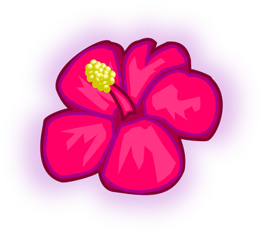 Vibrant Animated Hibiscus Flower