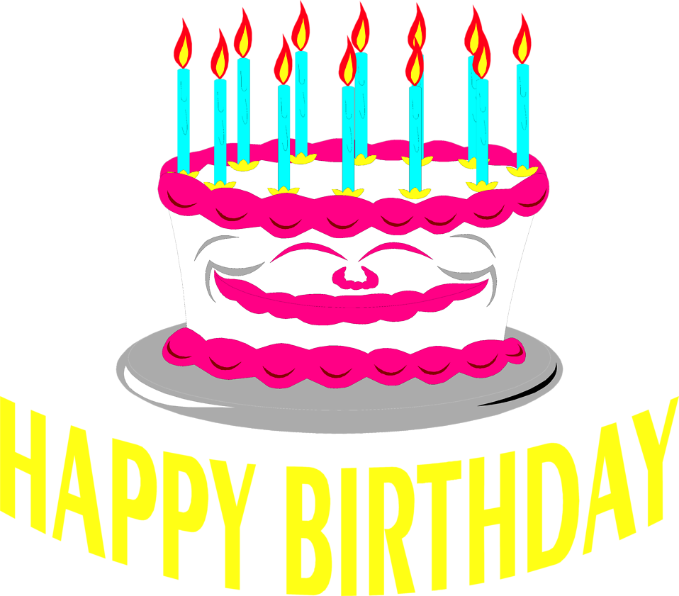 Vibrant Birthday Cake Candles Graphic