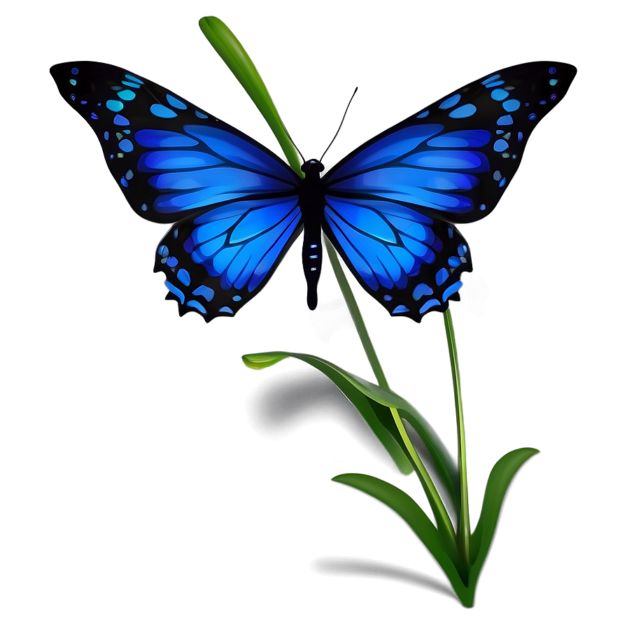 Vibrant Blue Butterfly Graphic Png 05212024