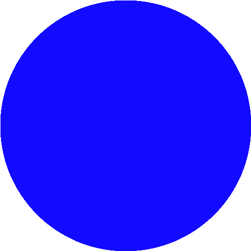 Vibrant Blue Circle Graphic