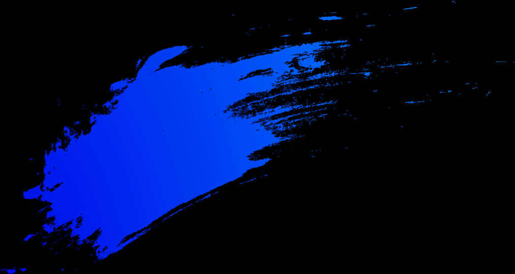 Vibrant Blue Paint Strokeon Black Background