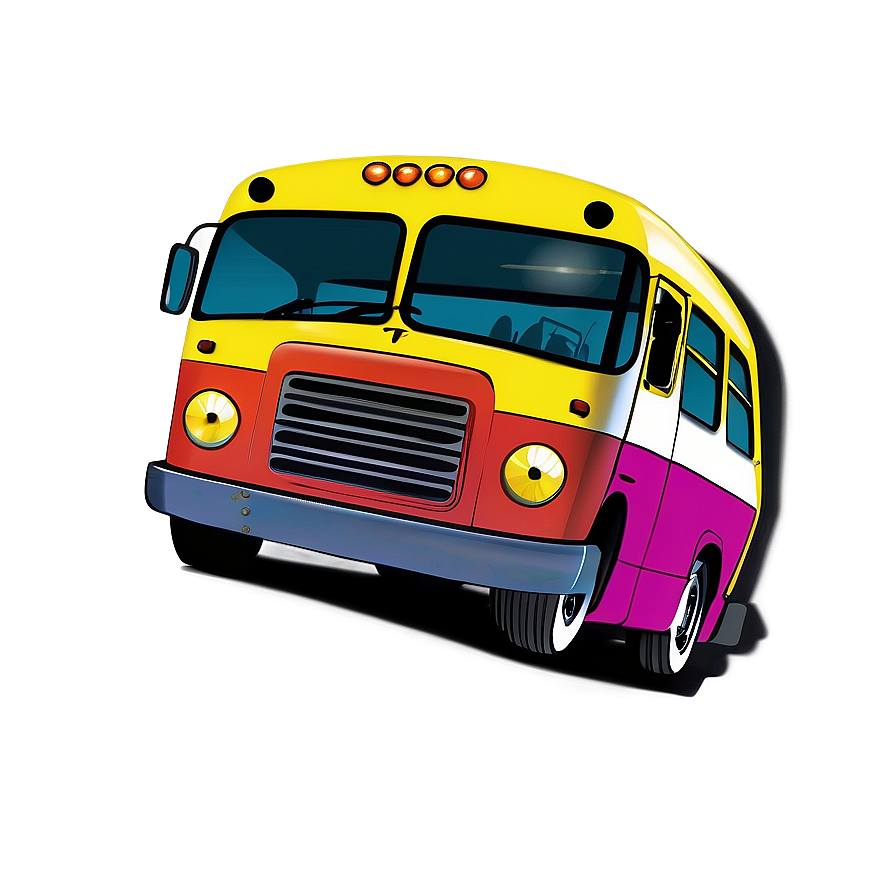 Vibrant Cartoon Bus Artwork Png 49