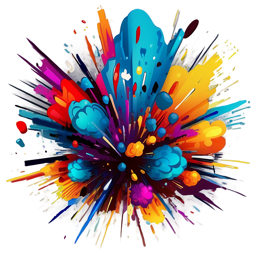 Vibrant Cartoon Explosion Png 99