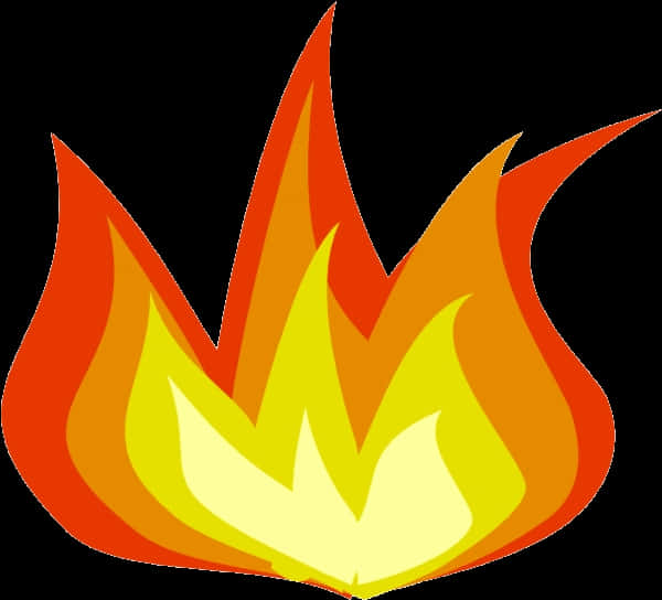 Vibrant Cartoon Flame Graphic