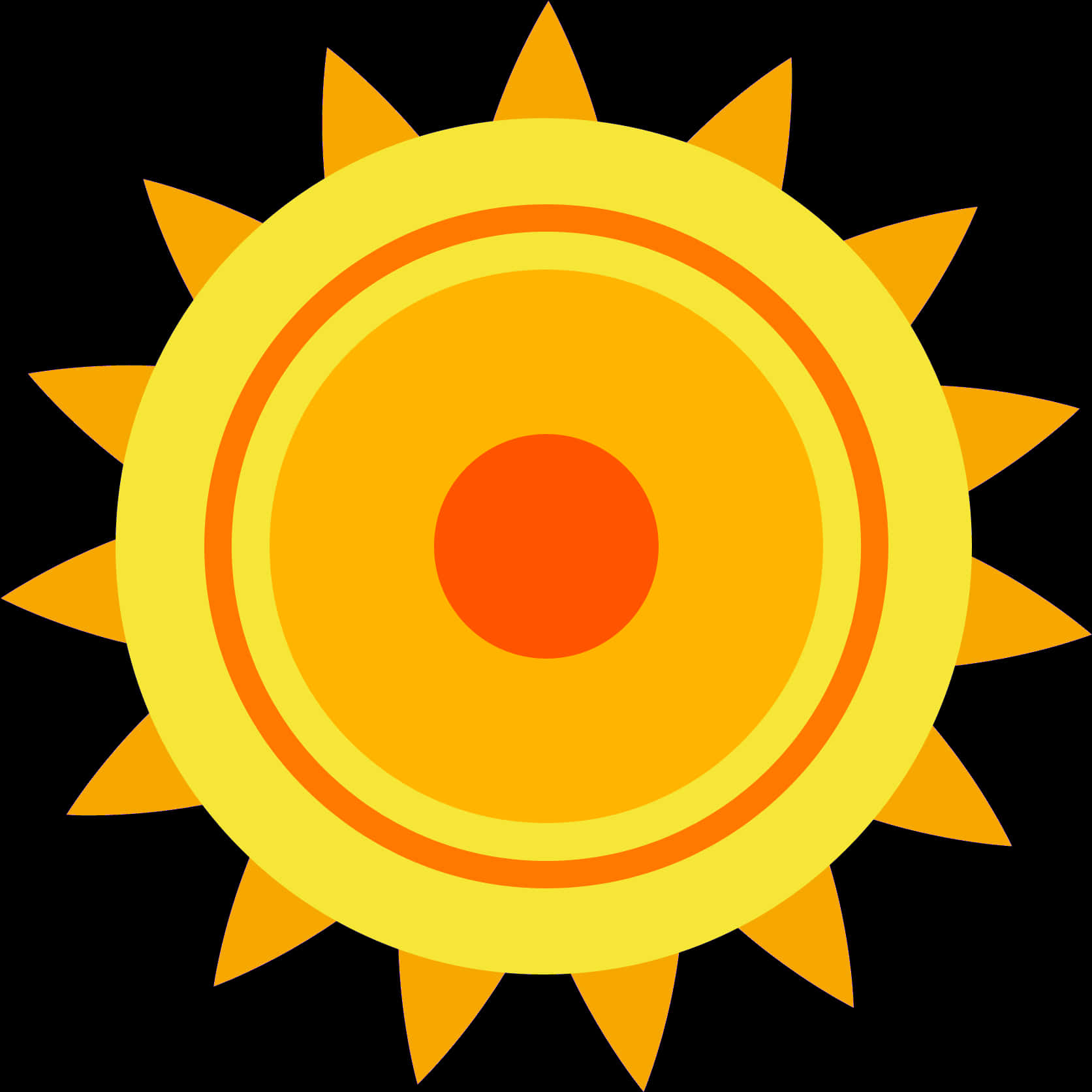 Vibrant Cartoon Sun Illustration