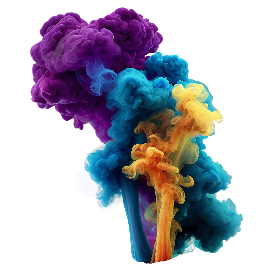 Vibrant Color Smoke Design Png 06122024