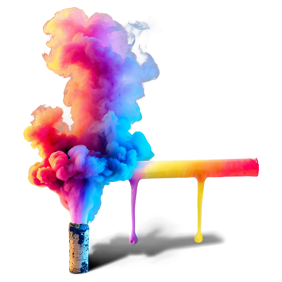 Vibrant Color Smoke Design Png 12