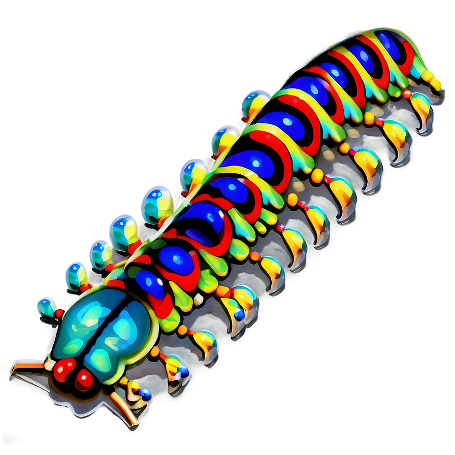 Vibrant Colored Centipede Png Mpc