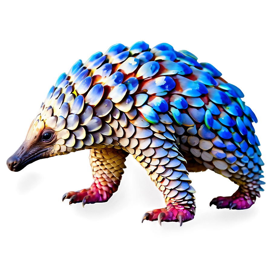 Vibrant Colored Pangolin Png 45