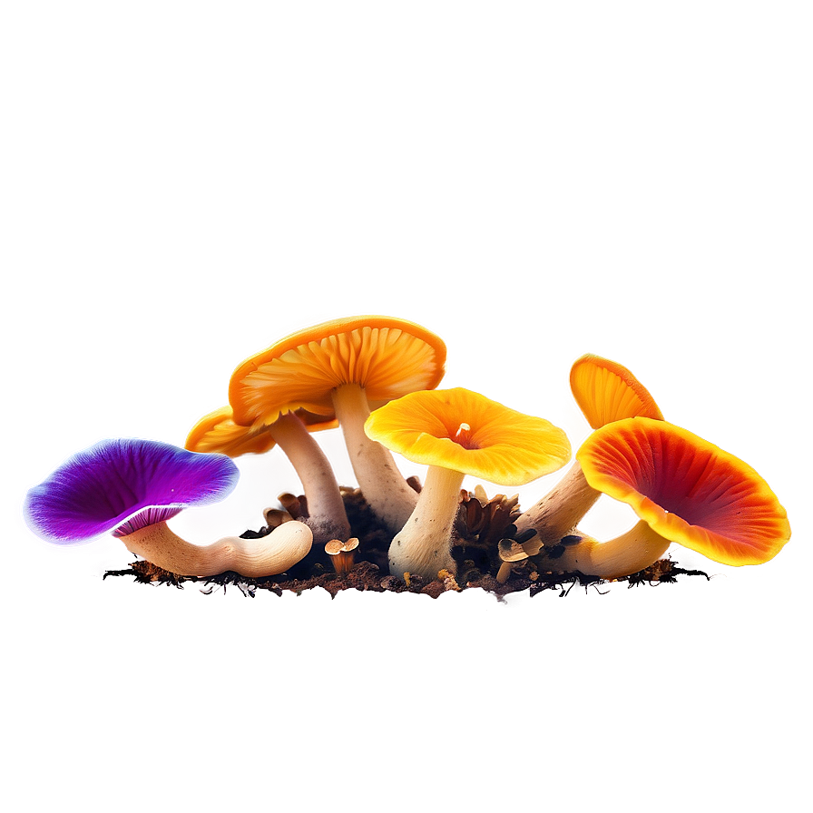 Vibrant Colors Fungi Png Wsd