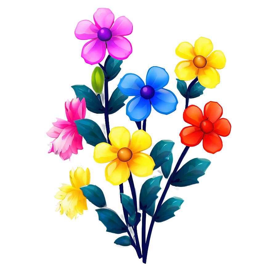 Vibrant Cute Flowers Png Bar