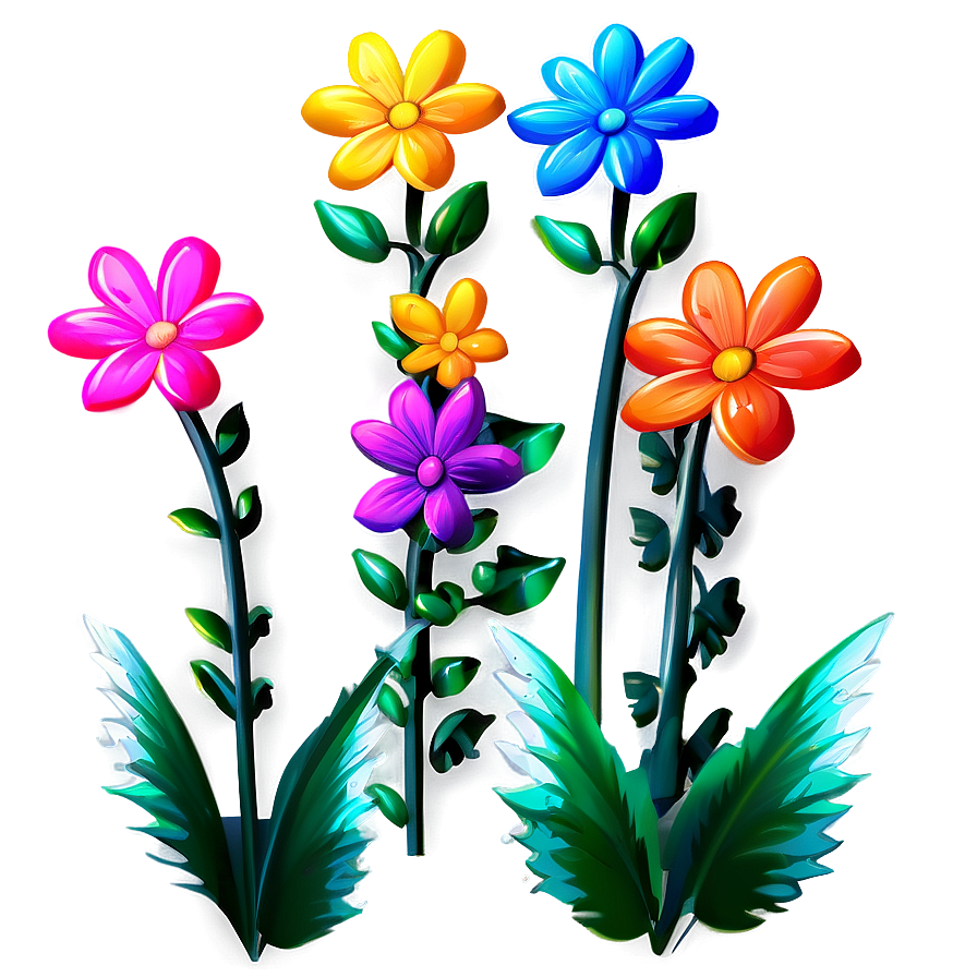 Vibrant Cute Flowers Png Usf